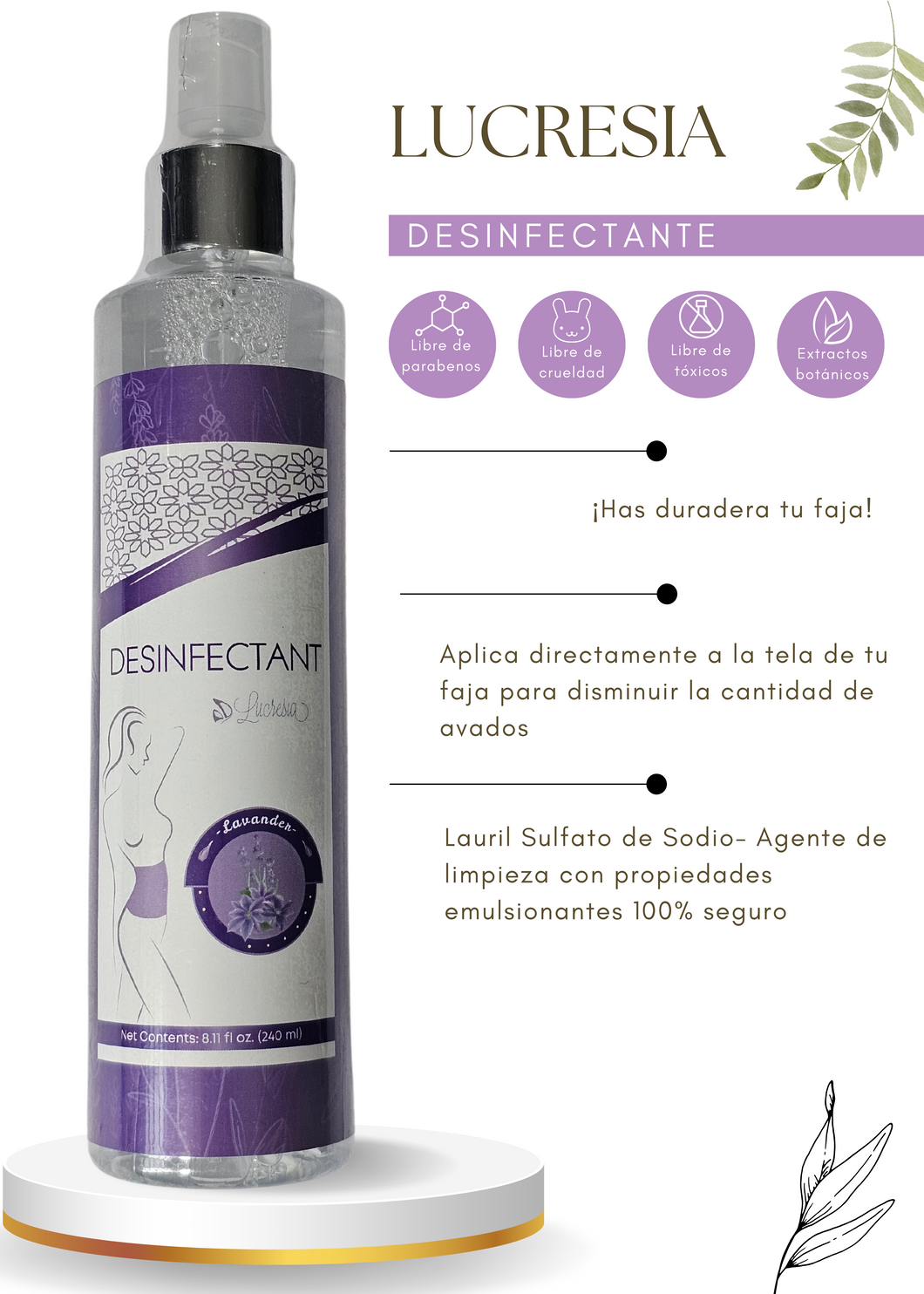 Desinfectante para Fajas